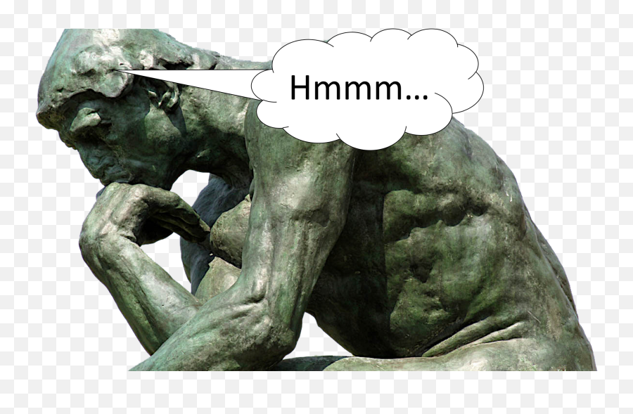 Topic That Typically Generates Emotion - Thinking Statue Meme Png,The Thinker Png