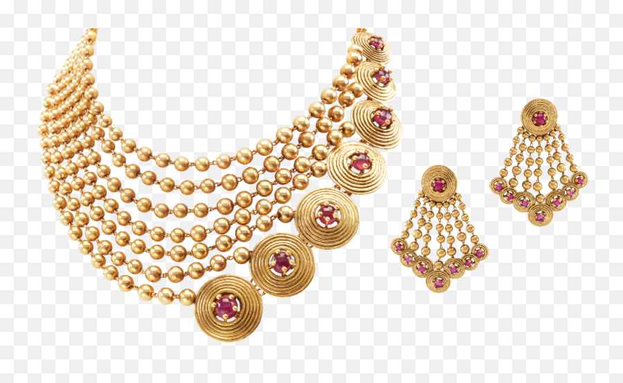 Indian Gold Jewellery Necklace Sets Png - Gold Jewellery Set Designs,Jewelry Png