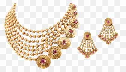 Indian Gold Jewellery Necklace Sets Png - Gold Jewellery Set Designs,Jewelry Png