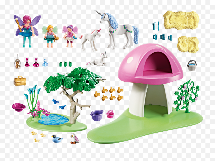 Fairies With Toadstool House - 6055 Playmobil Canada Playmobil Fairies With Toadstool House Png,Toadstool Png