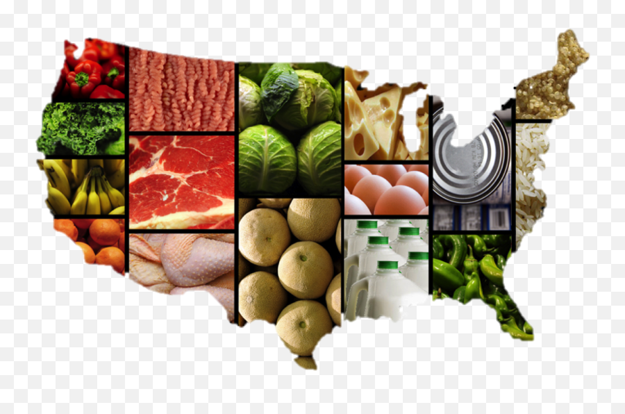 Us Map Food Png Transparent Background - Usa Food Png,Us Map Transparent Background
