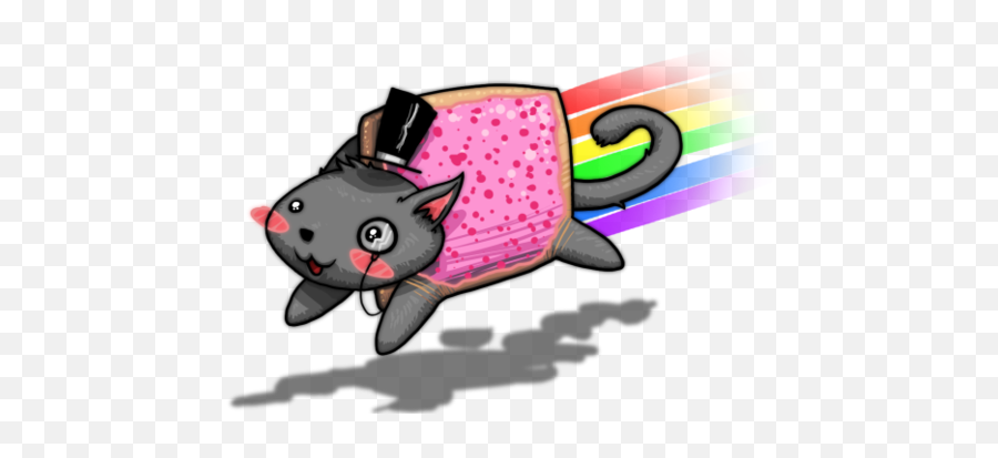 Download Hd Nyan Cat Transparent - Cartoon Transparent Cat Background Png,Pusheen Transparent