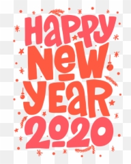 New Year 2020 Font Text For Happy Eve - Png