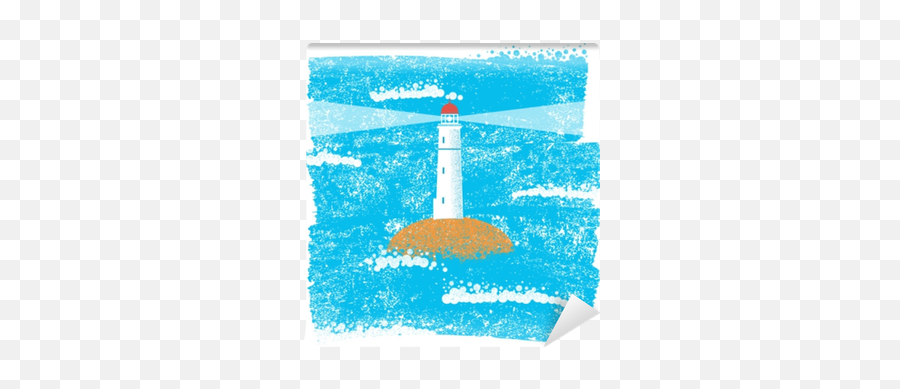Lighthouse With Blue Sea Grunge Background Wall Mural U2022 Pixers - We Live To Change Tower Png,Lighthouse Transparent Background