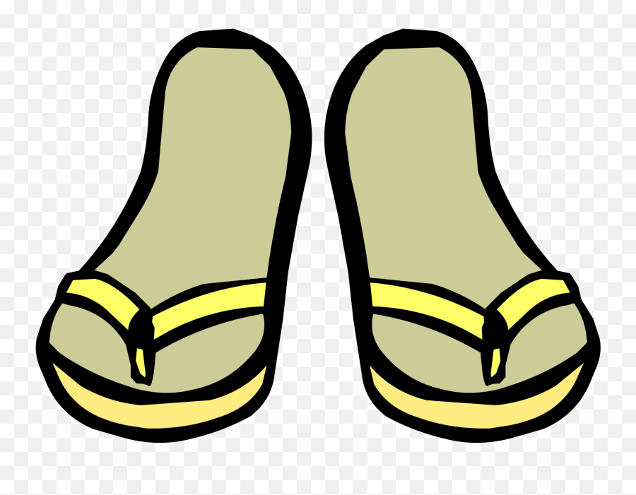 Yellow Sandals Club Penguin Rewritten Wiki Fandom - Club Penguin Flip Flopa Png,Sandals Png