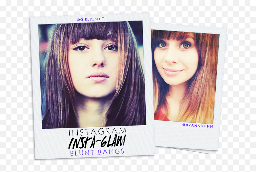 Hairstyles With Bangs Blunt That We Love Stylecaster - Li Little Bit Autoerotique Bootleg Png,Bangs Png