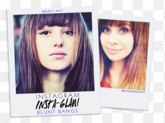 Hairstyles With Bangs Blunt That We Love Stylecaster - Li Little Bit Autoerotique Bootleg Png,Bangs Png