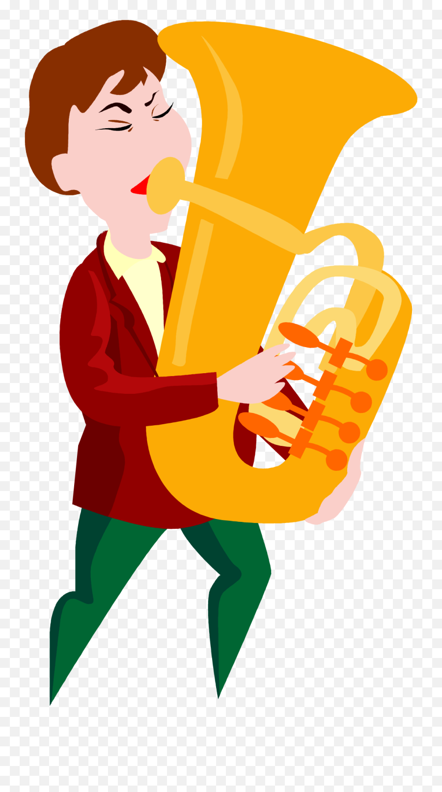 Download Transparent Tuba Clipart - Tuba Animation Hd Png Tuba Musical Clipart Cartoon,Tuba Png