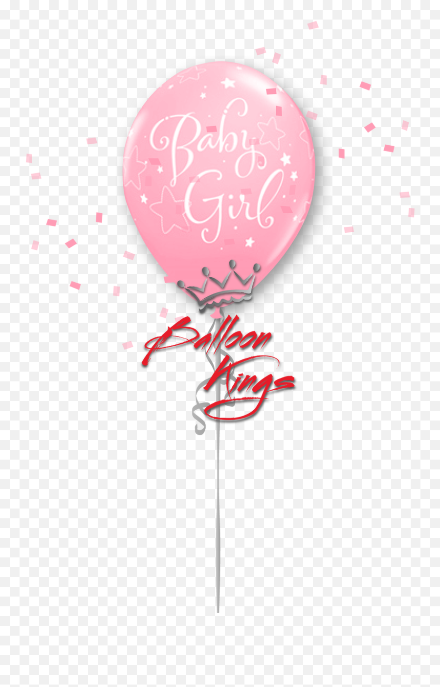 11in Latex Baby Girl Stars - Pink Portable Network Graphics Png,Light Pink Heart Png