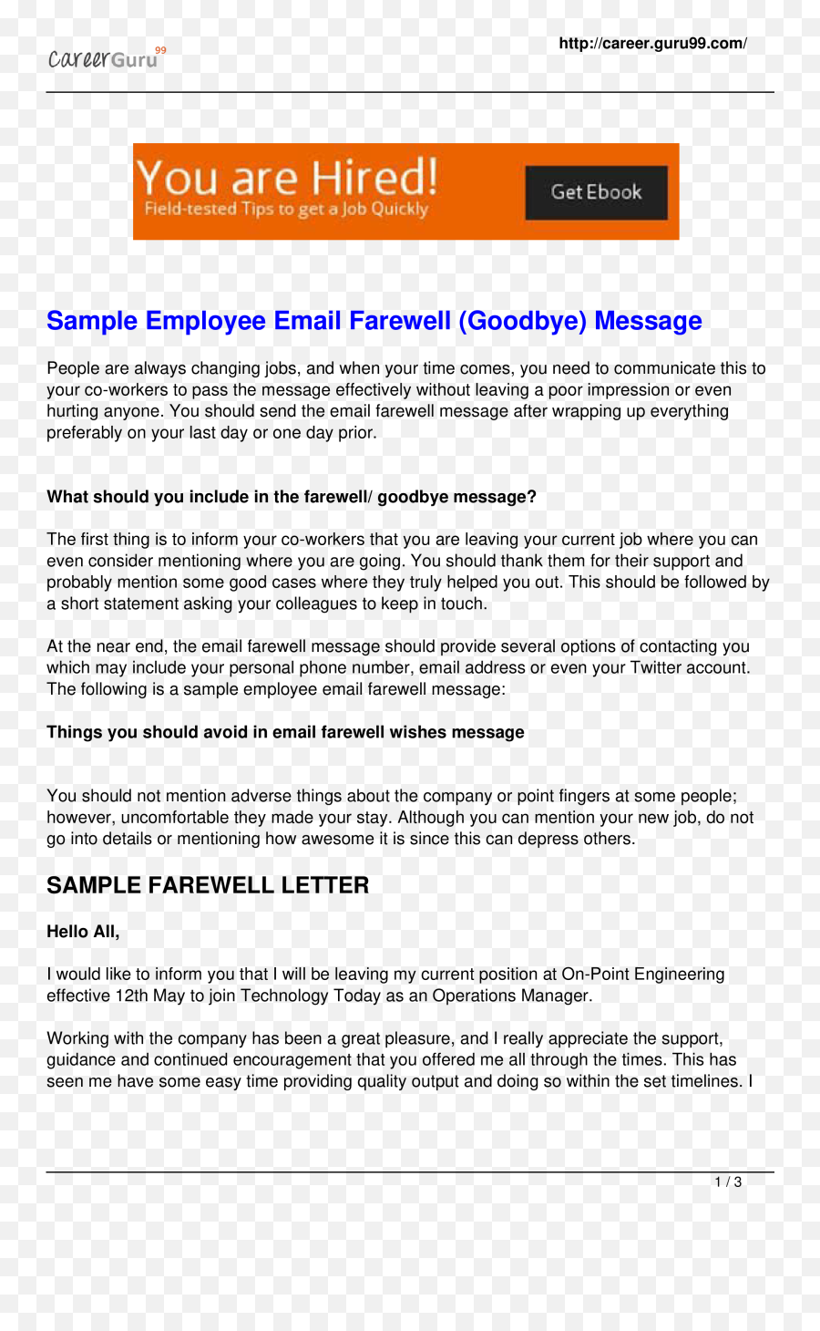 Download Sample Email Farewell Goodbye To Colleagues Main - Causes Of Chronic Hepatitis Png,Goodbye Png