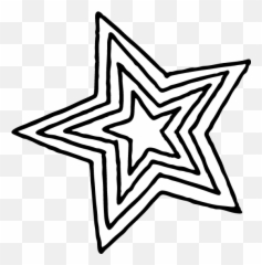 Concentric Stars Graphic - Clip Art PicMonkey Graphics Redbubble Stickers Black And White png