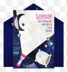 Download Hd Starry Night Sleepover Online Invitation - Book Badminton Png,Starry Night Png