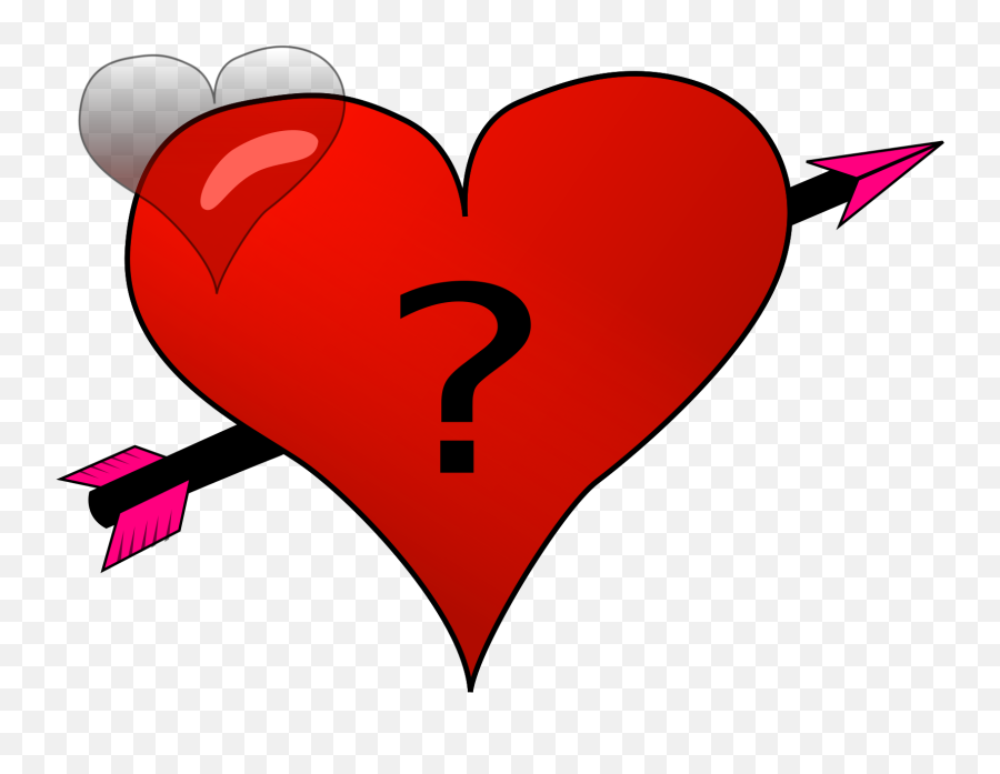 Valentine Heart Arrow With Question Mark Svg Vector - Question Mark Png For Love,Heart Arrow Png