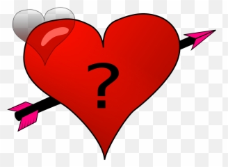 Valentine Heart Arrow With Question Mark Svg Vector - Png For Love