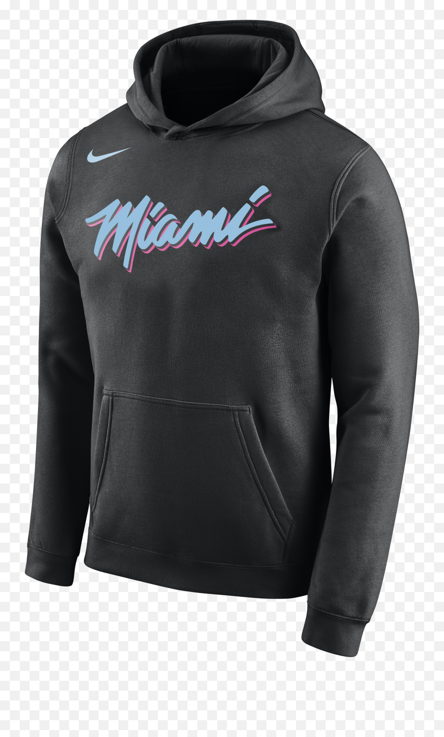 Nike Miami Heat Vice Nights Youth Logo Hoodie - Golden State Warriors Black Hoodie Png,Nike Check Logo