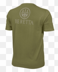 Beretta Usa Tx621t141607 Logo Short Sleeve - Shirt Army Green Cotton Medium png