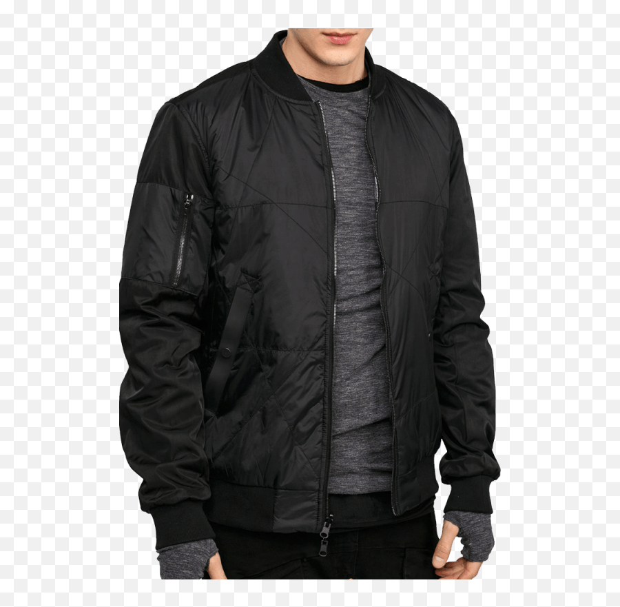 Reversible Bomber Jacket - Dore Tech Long Sleeve Png,Bomber Jacket Template Png