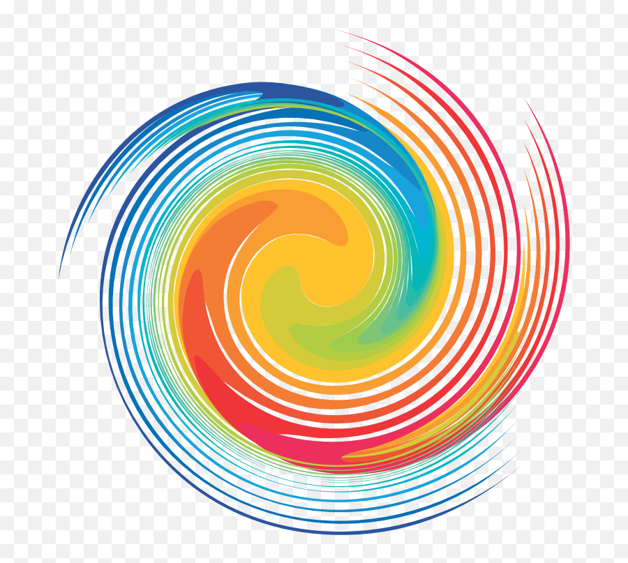 Color Wheel Clip Art - Colorful Vortex 5u0027x7u0027area Rug Png Rainbow Spiral Clipart,Vortex Png