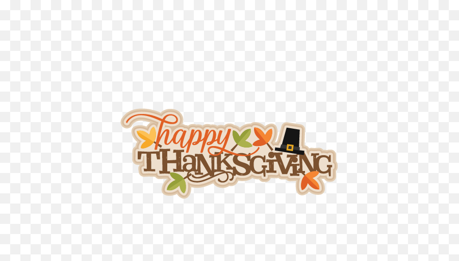 Happy Thanksgiving Logo Png Image Black - Cute Happy Thanksgiving Clipart,Thanksgiving Clipart Transparent
