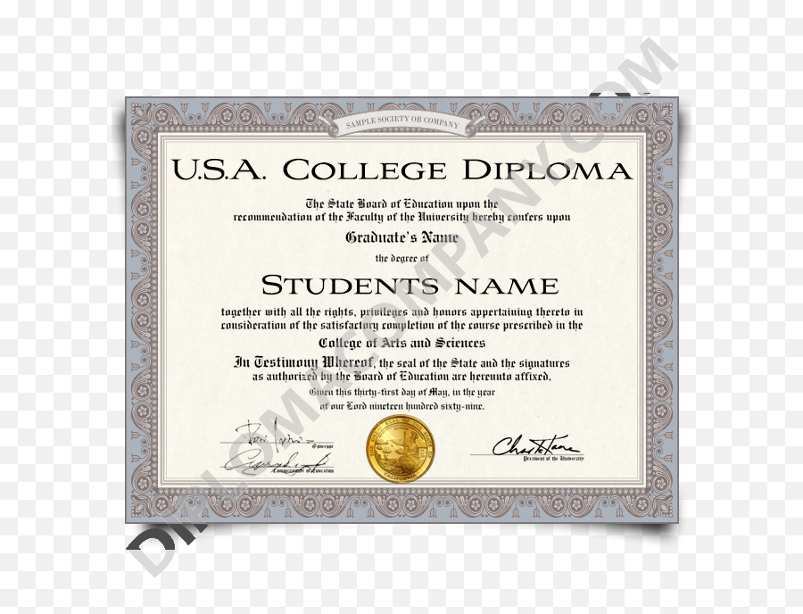 Download Hd Fake Usa College Degrees And University Diplomas - Alpha Omicron Pi Png,Degree Png