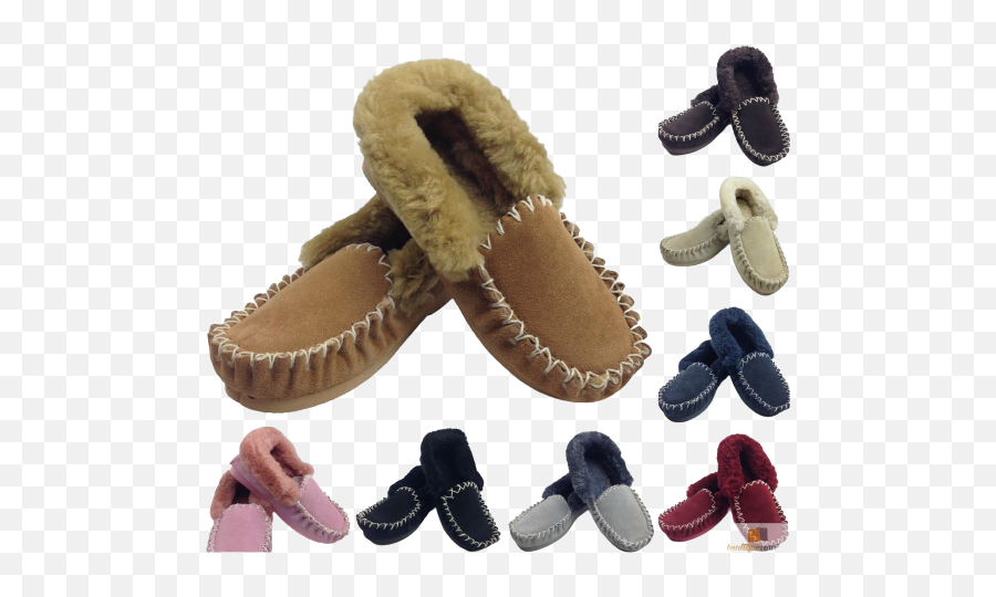 100 Sheepskin Moccasins Slippers Winter Casual Genuine Slip - Slip Moccasin Png,T Fal Avante Icon 2 Slice Toaster