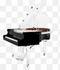 Aire Acrylic Clear Baby Grand Piano For - Silent png