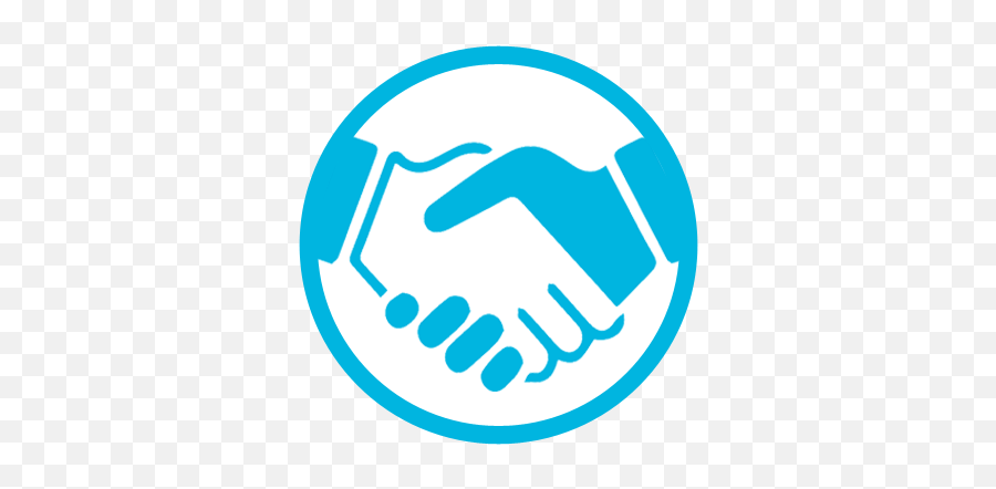 Download Hd Blue White Handshake Icon - Interdisciplinary Cooperation Png,Conflict Icon Png