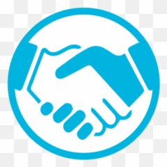 Download Hd Blue White Handshake Icon - Interdisciplinary Cooperation Png