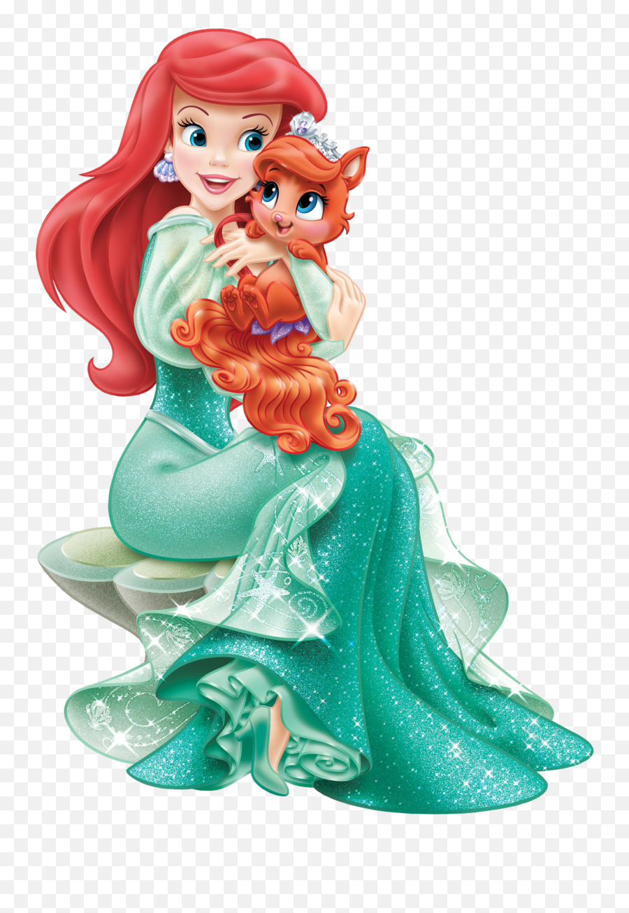 Disney Princess Ariel With Cute Kit - Ariel Baby Disney Princess Png,Disney Princess Png