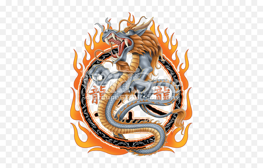 Fire Circle Dragon Png - Illustration,Fire Circle Png