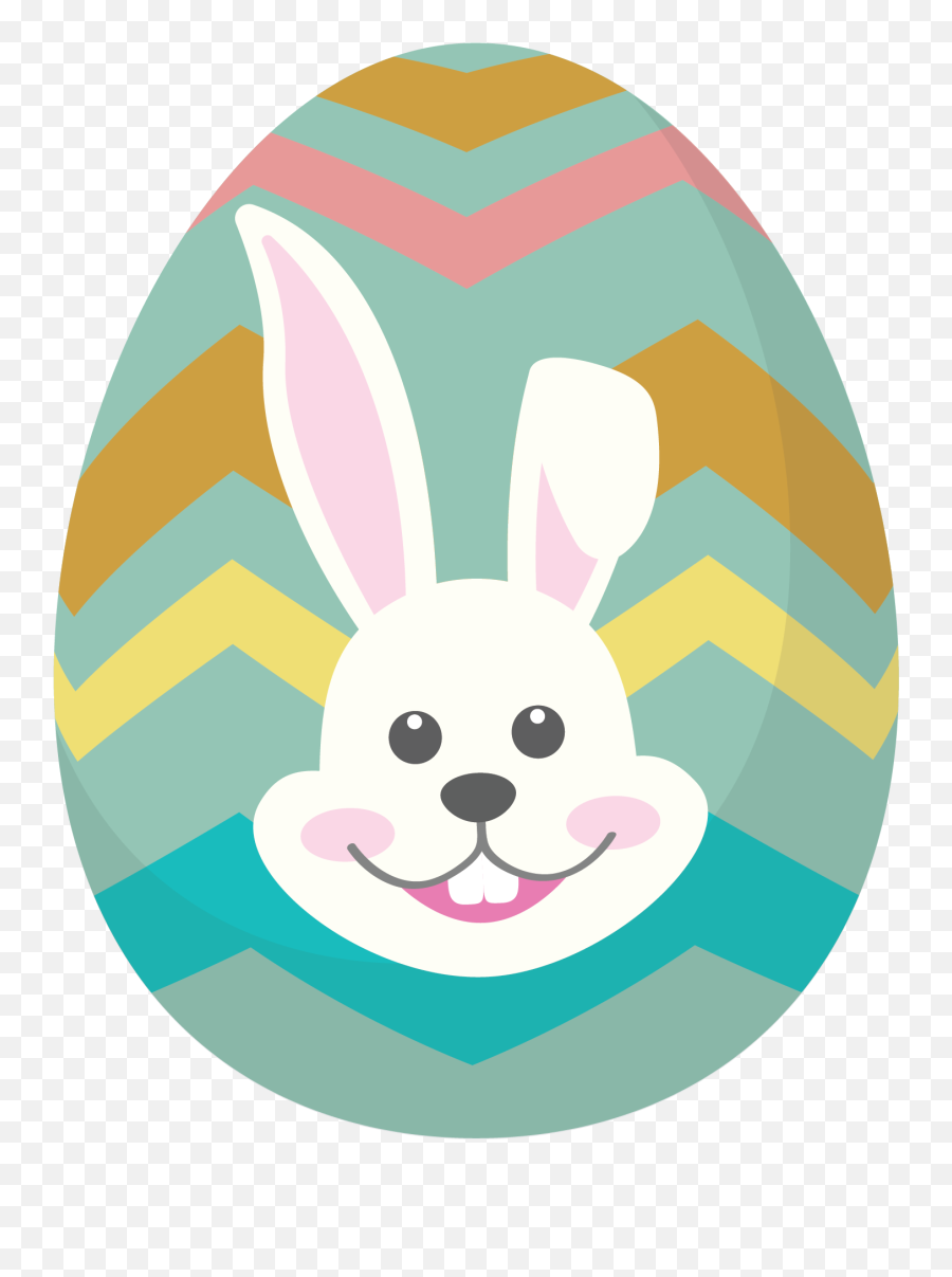 Easter Egg Flat Icon Rabbit Cute Graphic By Soe Image - Happy Png,Cute Rabbit Icon