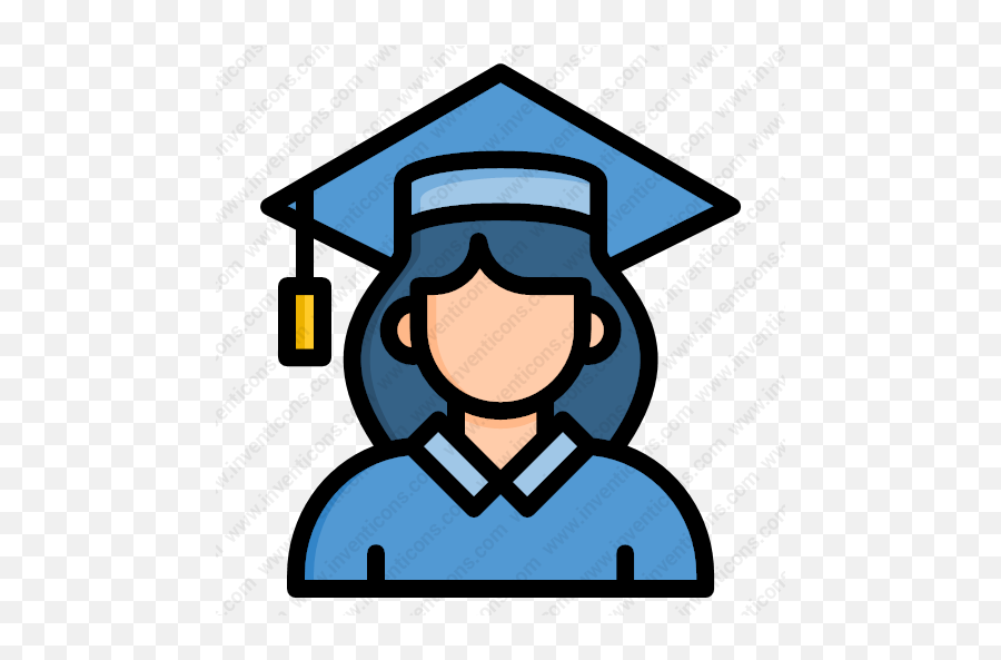 Download Graduating Student Vector Icon Inventicons - Sore Throat Free Icon Png,Cartoon University Icon