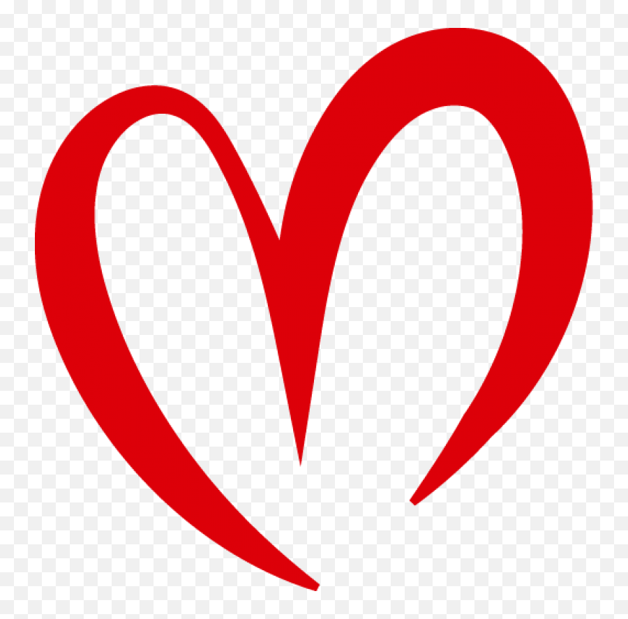 Curved Red Heart Outline Png Image For Free - Heart Line Red Transparent,Transparent Heart Outline