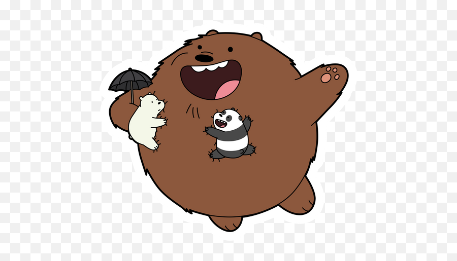We Bare Bears Stickers - Sticker Mania We Bare Bears My Neighbor Grizzly Png,Angry Bear Icon