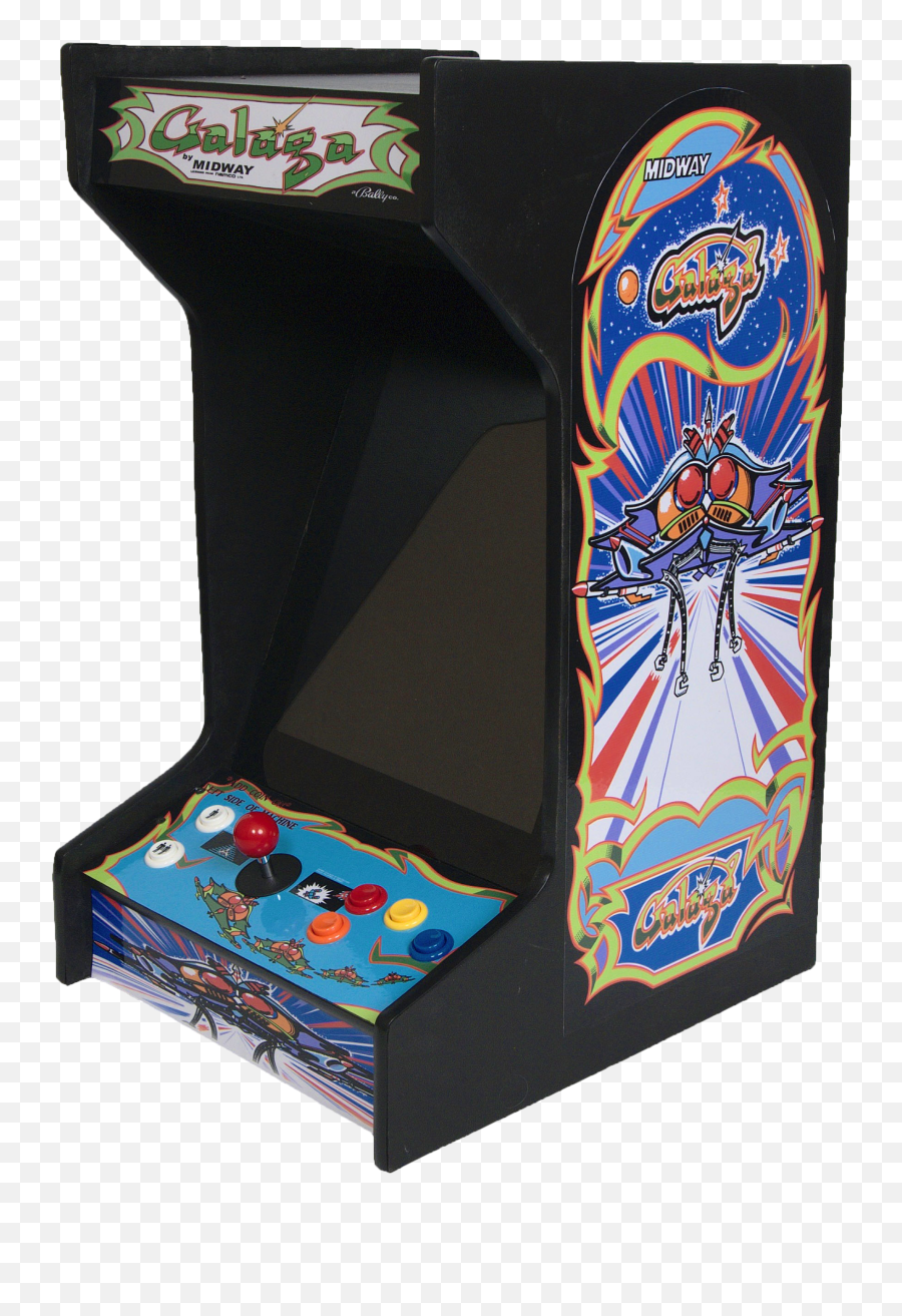 Tabletop Galaga Arcade Machine With 60 Game And Lit Marquee Suncoast United States - Home Tabletop Arcade Png,Arcade Cabinet Png
