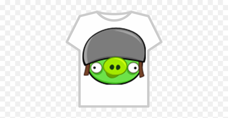 Angry Birds Helmet Pig 2nd Transparent - Roblox T Shirt Roblox Gris Png,Pig Transparent