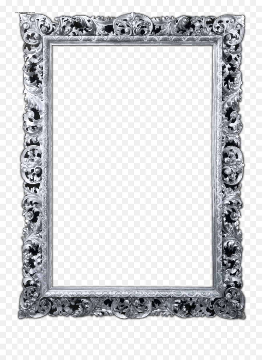 Download Hd Silver Frame Png - Black Picture Frame Png,Silver Frame Png