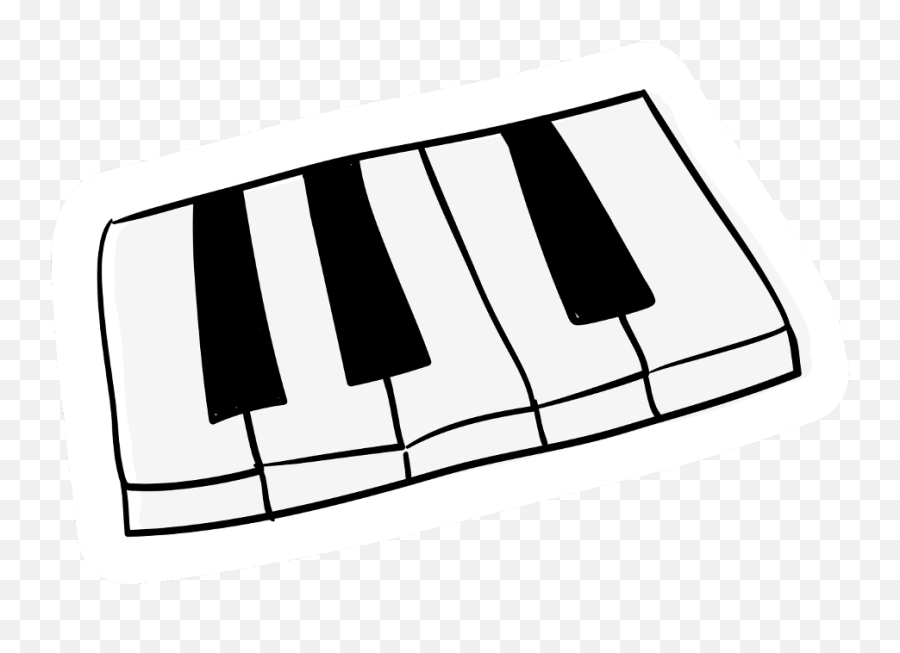 Music Sticker - Music Keyboard Clipart Png,Music Keyboard Png