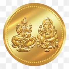Lakshmi Gold Coin Png Transparent Image - Ganesh Coins