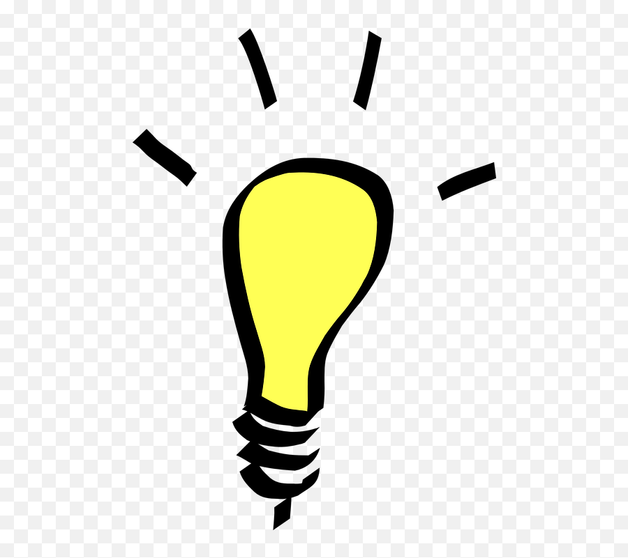 Light Bulb Yellow Idea Electricity - Lightbulb Clipart Transparent Png,Idea Light Bulb Png