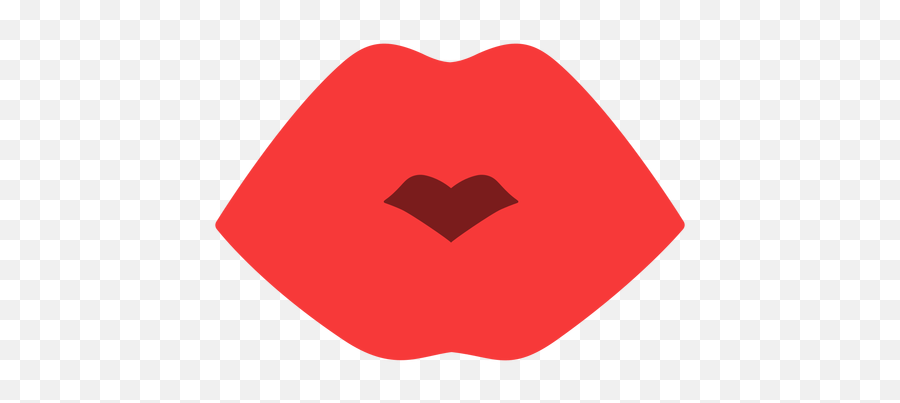 Simple Kiss Lips Flat - Illustration Png,Kissing Lips Png