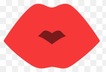 Simple Kiss Lips Flat - Illustration Png,Kissing Lips Png