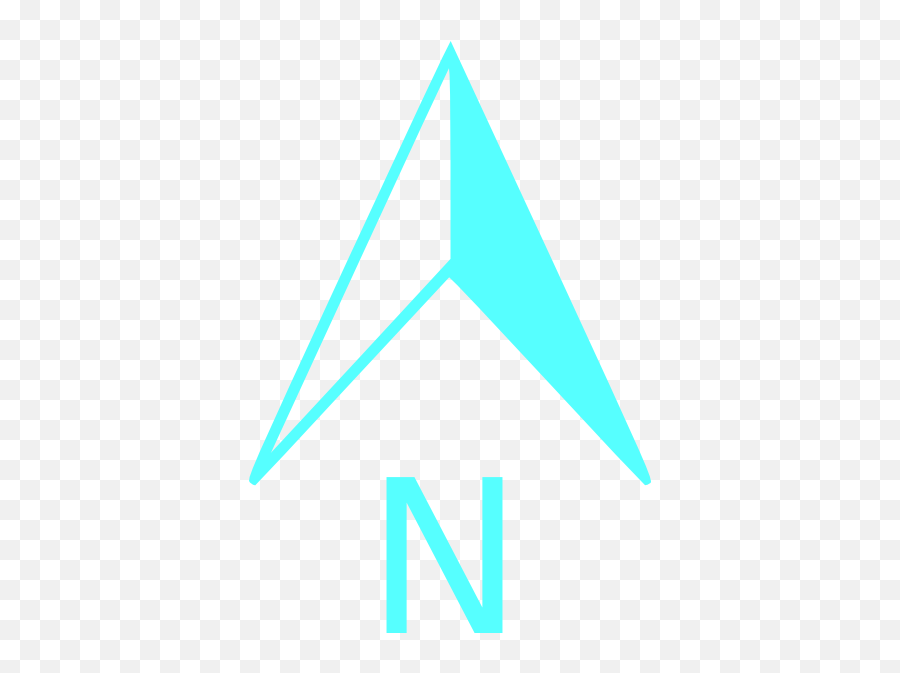 Auqa North Arrow Clip Art - Vector Clip Art Triangle Png,North Arrow Png