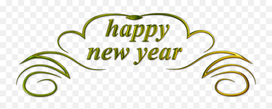 Happy New Year Text 3 - Happy New Year Text Png Free,Happy New Years Png