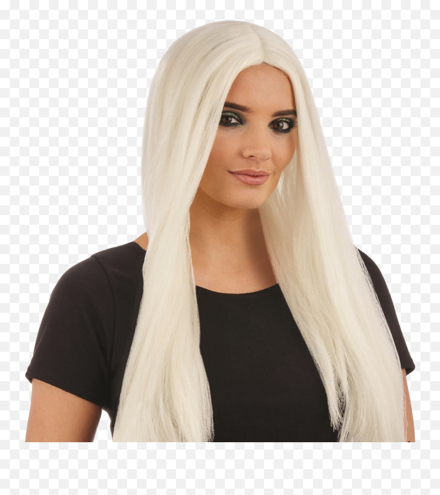 Details About Ladies Long Straight Blonde Glow In The Dark Halloween Rave Fancy Dress Wig - Peluca De Addison De Zombies 2 Png,Blonde Wig Png