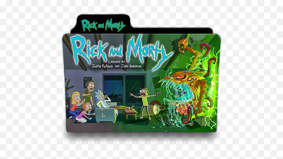 Folder Icon Png Transparent Background - Rick And Morty Folder Icon,Rick And Morty Logo Png