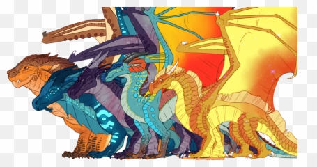 Download Hd Dragonets Of Destiny By Velocirapioca - Wings Of Wings Of Fire Dragon Art Png,Fire Wings Png