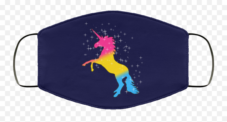 Pansexual Pride Unicorn Face Mask U2013 Saga Apparel - Snoopy This Is How I Social Distance Def Leppard Png,Unicorn Face Png