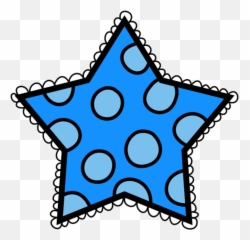 Clipart Stars Polka Dot Transparent - Polka Dot Star png