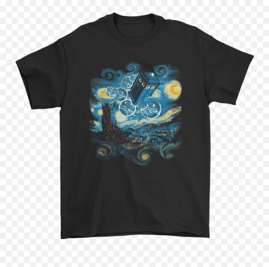 Doctor Who Starry Night Tardis Travelling Shirts Png